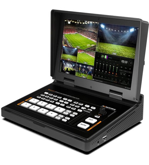 AVMATRIX Shark S4 PLUS 4-Channel SDI/HDMI Video Switcher with 10.1" IPS Display